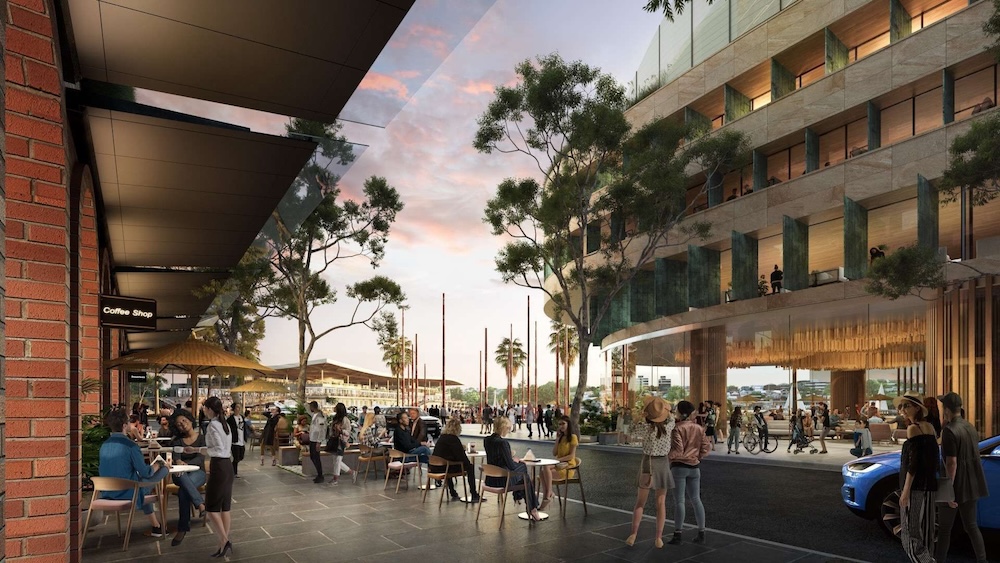 Render of what Black Wattle Bay development might look like according to Infrastructure NSW 