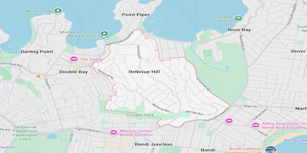 Map of Bellevue Hill in Sydney
