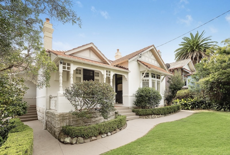 Federation Style front facade painted white, 22 Cowles Road Mosman was secured by Bernadette Brennan, Mosman Buyers Agent