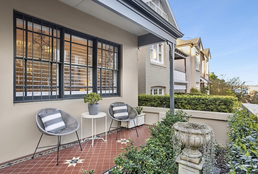The veranda of a home in Kirribilli federation in style over looking a garden this was the top home sale in Kirribilli in the last 12 months to May 2025