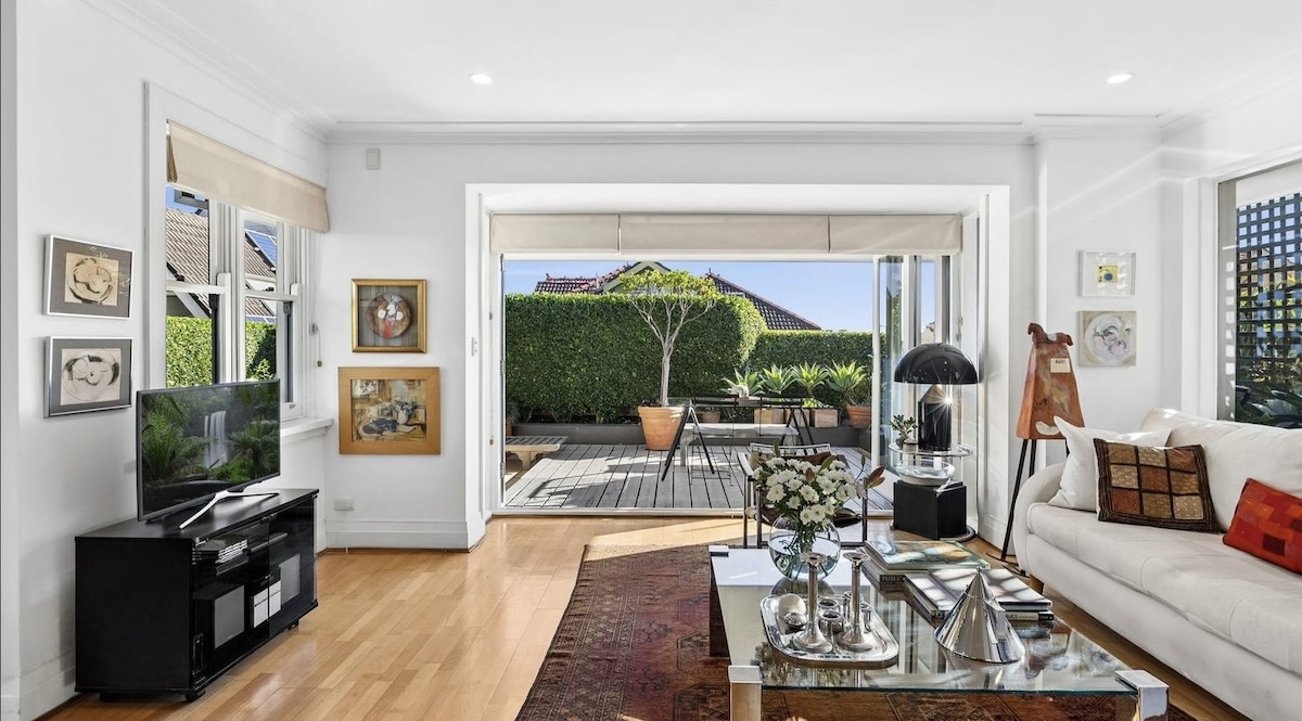 lounge room flowing out to a deck 17/37 Milson Road Cremorne Point NSW 2090 this was the top apartment sale for Cremorne Point in September 2026